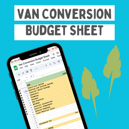 Van Conversion Budget Sheet - Featherbuilt